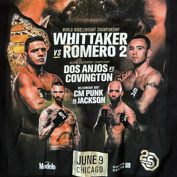 UFC 225 CM Punk vs Jackson Event Shirt - Picture 3 of 4